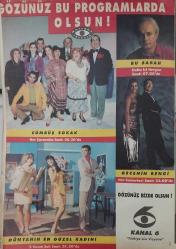 SABAH GAZETESİ-YENİ-TV GUİDE DERGİSİ-MODERN TV DERGİSİ-30 EKİM-5 KASIM-SAYI:41-1993-KAPAK-FOTOĞRAF-RÖPORTAJ-DAKIKASI DAKIKASINA TELEVIZYON PROGRAMLARI-HANGİ KANALDA HANGİ FİLMLER VAR-SİNEMA,MÜZİK ARKASI YARIN HABERLERI-EVCİLİK OYUNUNUN ÇINGIRAKLI ÇIĞIRTKANI-FÜSUN ÖNAL-SAVAŞ OTOBÜSÜ-DOKTOR CİVANIM-ANİ VURUŞ-SOKAKTAN GELEN KADIN-BANU ALKAN-GECEYARISI SAVAŞÇISI-DOKTOR CİVANIM-GRİNİN  TONLARI-BİZ AYRILAMAYIZ-GENÇ EISTEIN