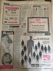 HÜRRİYET GAZETESİ 16 AĞUSTOS 1967 YIL :20 SAYI :6932---Fatih ten alınan numunede makine yağı çıktı ---Alman genci parasına tamamen Türk işçisi Memişi  taşla öldürdü ---İzmir de suçlular tespit ediliyor ---Cinsi sapığın öldürdüğü polisin iki çocuklu karısına bir ev verildi ---Muhtarla bir  köylü ,genç  karılarını değiştirdiler ---Danimarkalı kıza  tecavüz eden  şoför  yakalandı ----Evden kaçan  kızından bıkan  baba ,bilinmeyen bir semte  taşındı ---Karısı sigortadan para alsın diye ,sağlığında kendi ölümünü planladı ---Bizim takım yaşlıdır çabuk  form tutamaz ---Mc Milan ,Fransız rakibi Moreau yı 2-1 mağlup etti ---Kızlara laf atan boksör Milli Takımdan çıkarıldı ---Kaleciler için dört adım kaidesi bu  haftadan itibaren  uygulanıyor ---Antrenör Şükrü Gülesin ile Adanaspor anlaşamadı ---İlk Türk Transatlantiği Türkün Denize İndirildi ---Komünistlerin zulmünden kaçan 129 Türk geliyor --Batı Trakya dan 2 Türk sürüldü ---