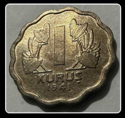 1941 - 1 Kuruş “Az Bulunur/S” TCM41 - KM#867