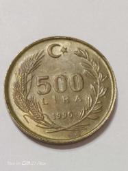 TÜRKİYE CUMHURİYETİ 500 LİRA 1990 ÇÇT+