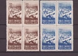 1950 Nüfus Sayımı  4'lü Blok Pul Mnh Lüks Tam Seri
