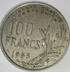 FRANSA 1955  100 FRANK