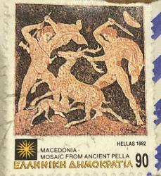 Yunanistan Pulu - Greek stamp - Mektup Zarfından Kesilmiş  / Postadan Geçmiş Pul Filateli - YUNAN PULU 1992, 90 PARA  - YABANCI PULLAR - NOSTALJİK DOĞUM GÜNÜ HEDİYESİ