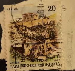 Yunanistan Pulu - Greek stamp - Mektup Zarfından Kesilmiş  / Postadan Geçmiş Pul Filateli - Damgalı - YUNAN PULU 1998, 20 PARA  - YABANCI PULLAR - NOSTALJİK DOĞUM GÜNÜ HEDİYESİ
