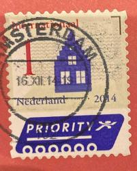 Hollanda Pulu - Nederland Stamp -  Mektup Zarfından Kesilmiş  / Postadan Geçmiş Pul Filateli - 16.XII.2014 Damgalı - HOLLANDA PULU 2014 , 1 PARA - YABANCI PULLAR - NOSTALJİK DOĞUM GÜNÜ HEDİYESİ