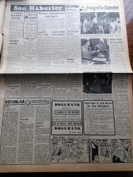 Vatan Gazetesi - 18 Ağustos 1953 - İran'ın Mukadderatı Yazan Ahmet Emin Yalman Köşe Yazısı - Sovyet Rusya Almanya'nın Birleştirilmesi İstedi - İran'da Tevkifler Devam Ediyor - Maliye Bakanı Hasan Polatkan - Sınırlardan Geçişin Kolaylaştırılması - Türkiye İle Rusya Arasında Görüşme - Ordu Atı Yarışmaları - Fransa Fas'a karşı Harekete Geçti - Bu Dağın Ardı Yazan Muzaffer Hacıhasanoğlu Yazı Dizisi - Klakson Yasağı Pavyonu Açılıyor - Şehir Tiyatrolarının İlk Oynayacağı Eser Kartal Yavrusu - Fotoğraflarla Haberler - Fenerbahçe Futbol Takımı Eylül'de İngiltere'ye Gidiyor - Turnadan Şimal Denizine 1953 Avrupası Yazan Burhan Arpad Yazı Dizisi - İstanbul Kapılarında Fethin Büyük Tarihi Romanı Yazan Feridun Fazıl Tülbentçi Yazı Dizisi - Stevenson Dünyayı Geziyor Yugoslavya Yazan Adlai Stevenson Yazı Dizisi - Çocuk Köşesi - Yeni Bir Gün Doğacak Yazan Emmanuel Robles Yazı Dizisi - Gripin - Borsa - Veritas Meşhur Alman Aile Ve Sanayi Dikiş Makineleri - Good Year Lastikleri - Mis Temizleme Tozu