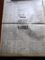 Vatan Gazetesi - 18 Ağustos 1953 - İran'ın Mukadderatı Yazan Ahmet Emin Yalman Köşe Yazısı - Sovyet Rusya Almanya'nın Birleştirilmesi İstedi - İran'da Tevkifler Devam Ediyor - Maliye Bakanı Hasan Polatkan - Sınırlardan Geçişin Kolaylaştırılması - Türkiye İle Rusya Arasında Görüşme - Ordu Atı Yarışmaları - Fransa Fas'a karşı Harekete Geçti - Bu Dağın Ardı Yazan Muzaffer Hacıhasanoğlu Yazı Dizisi - Klakson Yasağı Pavyonu Açılıyor - Şehir Tiyatrolarının İlk Oynayacağı Eser Kartal Yavrusu - Fotoğraflarla Haberler - Fenerbahçe Futbol Takımı Eylül'de İngiltere'ye Gidiyor - Turnadan Şimal Denizine 1953 Avrupası Yazan Burhan Arpad Yazı Dizisi - İstanbul Kapılarında Fethin Büyük Tarihi Romanı Yazan Feridun Fazıl Tülbentçi Yazı Dizisi - Stevenson Dünyayı Geziyor Yugoslavya Yazan Adlai Stevenson Yazı Dizisi - Çocuk Köşesi - Yeni Bir Gün Doğacak Yazan Emmanuel Robles Yazı Dizisi - Gripin - Borsa - Veritas Meşhur Alman Aile Ve Sanayi Dikiş Makineleri - Good Year Lastikleri - Mis Temizleme Tozu