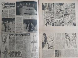 Pazar Haftalık Aktüalite Sinema Tiyatro Müzik ve Magazin Dergisi - 3 Eylül 1961 - Sayı:258 - Kadınlar Ponsiyonu çizgi romanı - Şundan bundan Piknik 2 - Falınız - Kibar Hırsız Çizgi Romanı - Hop dedik inecek var - Şakır Balkı - Üç Asker - Çıkmazdaki Gençlik - Makine arkadaşlarım - Çirkin Kadınlar da Güzeller Kadar Cazip Olabilir - Sahne Aşkı çizgi romanı - Şahane Suvare Oturaklı Vükela Meclisi - Gümüşlerimizi nasıl temizliyelim? - Zeynep Berk - Yeryüzünde Cennet - Hepsi onu taklit ediyorlar - Dünyanın en garip müzesi - Çin oyunu - Biliyor musunuz? - Kerim Han aşkta hüsrana uğradı - Şeytanın Elçisi - Yenilmez Yumruk Çizgi Romanı - İlk İhanet - Kalbin Köşesinden - Seyyar Evde Randevu - Banyodaki Kadın - Genç Kız Kalbi ve Uçan Adam Çizgi Romanı - Beyaz Perdede ne var ne yok - Makine arkadaşlarım - Hop dedik inecek var - Yeryüzünde Cennet - Perde ve Sahne - Perde Arkası - Muazzez Tahsin ve Berkant fotoğraf ve haberi - Tam Takım Dergi