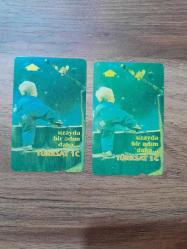 Efemera - 2 Adet Türksat 1C Uzayda Bir Adım Daha 30-60 Kontör 2 Versiyon Telefon Kartı - kitantik - kitaLog