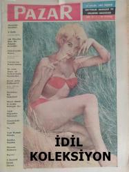 Pazar Haftalık Aktüalite Sinema Tiyatro Müzik ve Magazin Dergisi - 10 Eylül 1961- Sayı:259 - Kadınlar Pansiyonu çizgi romanı - Şundan bundan - Kibar Hırsız çizgi romanı - Susun Yahu Geliyoor - Taçlı Milyarder Evleniyor - Çıkmazdaki gençlik - Hilderondlın Ölümü - Mesut Olmak - Sahne aşkı çizgi romanı - Ne var ne yok - Müzik Kulübü - Fecri Ebcioğlu - Sonbahar Kış Modelleri - Zeynep Berk - Uaz doğu güzelleri - O şarkı - Lady Catterley'in aşığı - Fabiola'nın hakiki balayı - Çin oyunu - Biliyor musunuz? - Şeytanın Elçisi - Maurice Limat - Yenilmez yumruk ben bolt çizgi romanı - Güllerle gelen hediye - Eva Bartok - Mizah Köşesi - Genç Kız Kalbi ve Uçan Adam çizgi romanı - Beyaz perdede ne var ne yok - Hildebrandt'ın Mektubu - Susun yahu geliyor - Suzan Avcı - Tiyatro haberleri - Gazanfer Özcan - Leyla Sayar - Perde sahne fotoğraf ve haberi - Tam Takım Dergi