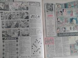 Pazar Haftalık Aktüalite Sinema Tiyatro Müzik ve Magazin Dergisi - 10 Eylül 1961- Sayı:259 - Kadınlar Pansiyonu çizgi romanı - Şundan bundan - Kibar Hırsız çizgi romanı - Susun Yahu Geliyoor - Taçlı Milyarder Evleniyor - Çıkmazdaki gençlik - Hilderondlın Ölümü - Mesut Olmak - Sahne aşkı çizgi romanı - Ne var ne yok - Müzik Kulübü - Fecri Ebcioğlu - Sonbahar Kış Modelleri - Zeynep Berk - Uaz doğu güzelleri - O şarkı - Lady Catterley'in aşığı - Fabiola'nın hakiki balayı - Çin oyunu - Biliyor musunuz? - Şeytanın Elçisi - Maurice Limat - Yenilmez yumruk ben bolt çizgi romanı - Güllerle gelen hediye - Eva Bartok - Mizah Köşesi - Genç Kız Kalbi ve Uçan Adam çizgi romanı - Beyaz perdede ne var ne yok - Hildebrandt'ın Mektubu - Susun yahu geliyor - Suzan Avcı - Tiyatro haberleri - Gazanfer Özcan - Leyla Sayar - Perde sahne fotoğraf ve haberi - Tam Takım Dergi