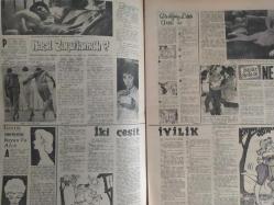 Pazar Haftalık Aktüalite Sinema Tiyatro Müzik ve Magazin Dergisi - 2 Nisan 1961 - Sayı:236 - Kadınlar Pansiyonu çizgi romanı - Şundan bundan - Bilmece bulmaca - Kibar Hırsız çizgi romanı - Gelsin de görsün - Nasıl zayıflamak? - İki çeşit iyilik - Estetik Ameliyatlar - Boyun ve Alın - Sevdiğimiz Erkek Uçarı mı? - Beyaz perdede ne var ne yok - Vivien Leigh - Roman Spring - Başbaşa - Ayhan Tekvar - Müzik Kulübü - Fecri Ebcioğlu - Saadet Yolu - Hawaka çizgi romanı - Boncuk, Vakvaka Kardeş, Miki Fare ve Tilki Amca ile Tavşan Kardeş çizgi romanı - Hakiki Zenginlik - Nasreddin Hoca ve Akılsız Hırsız - Define Adası - Buffalo Bill Çizgi Romanı - Hanımlarla Başbaşa - Zeynep Berk - Saç Bakımı - Altın Küre Balosu - Cürüm ve Ceza - Davetsiz Misafir - Beyaz Perde - İlk meşhur komikler - Çılgın Aşıklar - Cecil Saint Laurent - İki orduda döğüştüm - Napolyon karısını o da bir subayı arzuluyordu - Yenilmez Yumruk Ben Bolt - Meş'um Mektup - Çolpan İlhan - Sezer Sezin - Mualla Fırat - Tam Takım Dergi