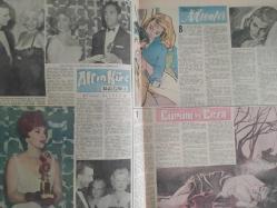 Pazar Haftalık Aktüalite Sinema Tiyatro Müzik ve Magazin Dergisi - 2 Nisan 1961 - Sayı:236 - Kadınlar Pansiyonu çizgi romanı - Şundan bundan - Bilmece bulmaca - Kibar Hırsız çizgi romanı - Gelsin de görsün - Nasıl zayıflamak? - İki çeşit iyilik - Estetik Ameliyatlar - Boyun ve Alın - Sevdiğimiz Erkek Uçarı mı? - Beyaz perdede ne var ne yok - Vivien Leigh - Roman Spring - Başbaşa - Ayhan Tekvar - Müzik Kulübü - Fecri Ebcioğlu - Saadet Yolu - Hawaka çizgi romanı - Boncuk, Vakvaka Kardeş, Miki Fare ve Tilki Amca ile Tavşan Kardeş çizgi romanı - Hakiki Zenginlik - Nasreddin Hoca ve Akılsız Hırsız - Define Adası - Buffalo Bill Çizgi Romanı - Hanımlarla Başbaşa - Zeynep Berk - Saç Bakımı - Altın Küre Balosu - Cürüm ve Ceza - Davetsiz Misafir - Beyaz Perde - İlk meşhur komikler - Çılgın Aşıklar - Cecil Saint Laurent - İki orduda döğüştüm - Napolyon karısını o da bir subayı arzuluyordu - Yenilmez Yumruk Ben Bolt - Meş'um Mektup - Çolpan İlhan - Sezer Sezin - Mualla Fırat - Tam Takım Dergi