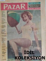 Pazar Haftalık Aktüalite Sinema Tiyatro Müzik ve Magazin Dergisi - 9 Nisan 1961 - Sayı:237 - Kadınlar Pansiyonu ve Kibar Hırsız çizgi romanı - Şundan bundan - Bilmece bulmaca - Ahbap, bırak şakayı! - Kralın oğlu oldu - Kay Gable - Başkaca Bir İş - Zeynep Berk - Müzik Kulübü - Fecri Ebcioğlu - İstanbul'da 20 şarkı - Garip bir tazminat - Hanımlarla başbaşa - Zeynep BErk - 1961 Modasından - Kızımın rakibi idi - Gül ile Güllü - Hawaka çizgi romanı - Boncuk, Vakvaka Kardeş, Tilki Amca ile Tavşan Kardeş ve Miki Fare çizgi romanı - Kim Yaptı? - Define Adası - Buffalo Bill Çizgi Romanı - Marilyn Monroe binlerce aşk mektubu arasında yine yapayalnız - İki orduda döğüştüm - Modern Don Juan - Beyaz Perde - Çılgın Aşıklar - Cecil Saint Laurent - Yenilmez yumruk Ben Bolt çizgi romanı - İkinci Aşk - Arzu Toprağı - Beyaz perdede ne var ne yok - Genç Kız Kalbi - Uçan Adam Çizgi Romanı - Marie Stuart - Güzel Bir Ten - Göksel Arsoy - Muhterem Nur - Mualla Kaynak - Türkan Şoray - Tam Takım Dergi