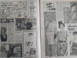 Pazar Haftalık Aktüalite Sinema Tiyatro Müzik ve Magazin Dergisi - 16 Nisan 1961 - Sayı:238 - Kadınlar Pansiyonu - Şundan bundan - Bilmece Bulmaca - Kibar Hırsız çizgi romanı - Hakkınızı helal edin! - Norveç Veliahdı Babasına Boyun Eğdi - Parlak Mustafa - Tıp dünyasından - Köstebek Hüsnü çizgi romanı - Brigitte Bardot'un Çocuğunu Kaçıyorlardı - Pikap ve Kürk getirmek serbest - Beyaz perdede ne var ne yok - Zarif Sade ve Pratik - Zeynep Berk - Hanımlarla Başbaşa - Elsa'nın son gülüşü - Hawaka ve çizgi romanı - Sihirli Değirmen - Vakvaka kardeş, Boncuk, Tilki Amca ile Tavşan Kardeş ve Miki Fare çizgi romanı - Hint Fakirleri Nasıl yılan oynatır? - İnadın sonu - Define Adası - Buffalo Bill çizgi romanı - Tanıdığım kadınlar - Patricia Wymoore - Beyaz Perde Şarlonun ilk evliliği - Çılgın Aşıklar - İki orduda döğüştüm - Yenilmez Yumruk Ben Bolt çizgi romanı - Canlı otomobil Mordi - Marie Stuart - Türk Perdesinde ne var ne yok - Fikret Hakan - Memduh Ün - Nilüfer Sezer - Tam Takım Dergi