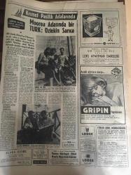 HÜRRİYET GAZETESİ 8 AĞUSTOS 1967 YIL :20 SAYI :6924---Küçük bir Türk çocuğu ile annesi öldürüldü ---Kıyafet değiştiren polisler Afyoncuları yakaladı ---Vatandaş uyanık ,siz kendiniz  uyanın ---Firari şakiler  bir jandarma  erini öldürdü ---Evden işe gidiyorum diye çıkan genç  kadın soluğu Almanya da  yüzüstü bırakılan 3 çocuk ve kocası  durmadan ağlıyor ---Demirel küçük Adnan a 2500 lira gönderdi ---Katil Hasan Kirman 'ı kovalayıp  vuran Zakir  üstünlüğünü ilan etti ----Seni  Tanrı ya uçuracağım  diye banka memurunun 3 bin lirasını uçuran imam yakalandı ---Paraşütlerinin  ipi birbirine dolanan iki genç ,400 metreden düşerek can verdi ---İtalya da  da bir futbolcu cereyana kapılıp öldü ---Eken : Mağlubiyetin hiç önemi  yok dedi ---Samim Göreç bu yıl yine A.Ordu 'yu  çalıştıracak ----Fenerbahçe bugün Romanya ya  gidiyor ---Fidel  Castro yu zehirli mermilerle  öldürmek isteyen iki komando  yakalandı ---Amerikan sigaraları artık piyasada  serbest satılıyor ----