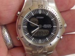 Citizen Marinaut World Time, Chronograph, Alarm, Sapphire, Doubleface Kol Saati