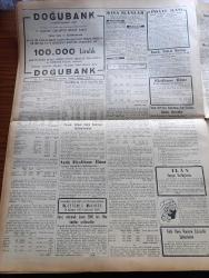 Vatan Gazetesi - 1 Ağustos 1953 - Kasım Gülek'e Mektup Yazan Ahmet Emin Yalman Köşe Yazısı - Memurların Aylıklarında Artma Temin Edilecek - Başbakan Adnan Menderes İzmir'de - Senatör Robert Taft Dün Öldü - Ankara'da Kasaplar Et Satmıyor - Ruslar Bir Amerikan Uçağını Düşürdüler - Eroin Ve Esrarcılığa Yok Edecek Yürürlüğe Girdi - Samsun Limanının İnşası İhale Edildi - Kıbrıs Başpiskoposu Makarios Komünistlerle İşbirliği Yapıyor - Yeşilköy Hava Meydanı Ve Terminal Binası Yazan İsmail İşmen - İçimizdeki Şeytan Yazan Raymond Radiguet Yazı Dizisi - Boğaziçinde Yapılacak Asma Köprü 60.000.000 Dolara Çıkacak - Yunanlı Atletler Dün Şehrimize Geldi - Yarın Yapılacak Olan Konkurhipikler - Sanat Hayatının 27. Yılında Talat Artemel - Müzik Dünyasından Yehudi Menuhin - İstanbul Radyosunun Öğle Yayınları - Arı Bisküvileri - Consul Yazı Makineleri - Muayyen Zamanlardaki Sancılara Karşı Gripin - Makina Kimya Endüstrisi Diskleri - Air France - Puro Tuvalet Sabunu - Emlak Bankası - Doğubank - Bulmaca