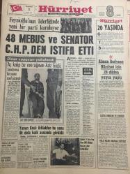 HÜRRİYET GAZETESİ 1 MAYIS 1967 YIL :20 SAYI :6825---Feyzioğlu liderliğinde yeni bir parti kuruluyor ---48 Mebus ve Senatör CHP den istifa etti ---Yunan Kralı ihtilalden bu yana ilk defa  halk arasında görüldü ---İçinde 10 bin lira olan 200 kiloluk kasayı çalıp götürdüler --Kavga da 2 kişi öldü ,10 kişi yaralandı ---Tecavüz ettiği 4 yaşındaki çocuğu  boğarak gömdü ---Cereyan  kesilmesinden şehre verilen su miktarı azalıyor ---A.Ordu Altay ı 1-0 yendi ---Galatasaray :2 İst. Spor :0---Beşiktaş :0 Gençlerbirliği :0---İzm.Spor :0 K.Yaka :0---İkinci Türkiye Ligi Maçları ---50 Yıllık ateşçi krallar gibi bir hayat yaşıyor --7 Yaşında Bilardo Şampiyonu ---3 Metrelik tüfek  patladığı zaman top gürültüsü gibi bir ses çıkarıyor ---Hindistan ın bir eyaleti açlıktan kırılıyor ---Alman Radyosu Hürriyet için 28 dilden yayın yaptı ---