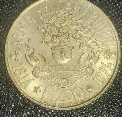 İTALYA 1994  200 LIRE  HATIRA  180. Yıldönümü - Carabinieri
