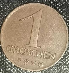 AVUSTURYA 1929 1 GROSCHEN