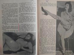 Peri Haftalık Aktüalite Sinema Tiyatro Müzik ve Magazin Dergisi - No:1 - Çıplak resim çektirdi okuldan kovuldu - Seksi ayıp sayan kadınlar - Ana kız benim için kavga ettiler ''Gretta'' - Aşk yatağı nasıl olmalı - Saçma Sapan fıkralar - Aşka doymayan dişi - ANdrea Severn - Şeyh'in oğluna gönül verdi - Tülin Tan - Tülay Karaca ben konuşursam yer yerinden oynar diyor - Deniz Akbulut - Sema İmer - ve Allah kadını yarattı - Behiye Eraksoy - Ursula BAll - İnci Saner - İnci Atılgan - Londra'da bir güzel - Pamela Conway - Monica Star - Bana aşkı dul bir kadın öğretti - Öpüşmesini biliyor musunuz - Amerikalı yarım bakire - Erkek dediğin çapkın olur - Aşklarıyla tarihe geçen kadınlar - Messalina - Bir hikayemiz var Gönül Amca - Dertli Dolap fotoğraf ve haberi - Tam Takım Dergi
