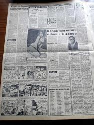 Vatan Gazetesi - 6 Mart 1961 - Kraliçe Elizabeth Bugün Türkiye'ye Geliyor - Yeni Türkiye Partisi 23 İlde Teşkilat Kuruyor - Tanınmış Sinema Yıldızı Elizabeth Taylor'un Hastalığı Devam Ediyor - Öğretmen İhtiyacı 10 Yılda Karşılanacak - Arkeoloji Nazariyesi Değişti - Amerika'da 5,5 Milyon İşsiz Var - Aziz Nesin'in Romanı Kağnı Gölgesindeki İt Yazı Dizisi - D'Hont Sistemi Mi Briand Sistemi Mi Yazan Abdurrahman Konuk - Avrupa İktisadi İşbirliği Teşkilatı OEEC İstanbul'a Gelecek - Emil Galip Sandalcı Köşe Yazısı - Ömer Seyfettin'i Anış Yazan Tarık Binat - Kongo'nun Esrarlı Adamı Gizenga - Taş Devri Çizen Mıstık - Stiv Roper Çizen Saunders Ve Overgard - Tonton Agah Çizgi Roman Sade Yalçın - Polis Kordonu Altında Oynanan Maç Fenerbahçe 3 Gençlerbirliği 3 - Adana Demirspor Takımı İstanbulspor'u 2  1 Yendi - Spor Toto Neticeleri - Şeker Hilal 2 Demirspor 0 - Karşıyaka 6  Göztepe 2 -  Dolapdere'de Arap Nasri'nin Rakibi Küçük Cafer Öldürüldü - Orucun Faydaları Yazan Doktor Süheyl Ünver