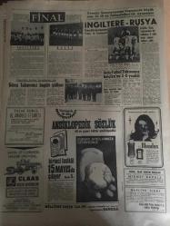 HÜRRİYET GAZETESİ  13 MAYIS 1967 YIL :20 SAYI :6837---Güven Partisi ---Yarın Anneler Günü ---Kaçak Bulgar ,dün de  sınırda  iki erimizin  canına kıydı ---Sahte çekle dolandırıcılık yapan bir şebeke yakalandı ---Demirel i Münih te kalabalık bir işçi topluluğu  karşılandı ---Satılmak için getirilen  kızları üç iş adamı evlat ediniyor ---Bir  başçavuş anasının evine kaçan karısını komaya soktu --1967 Türkiye Güzeli Bu Gece Seçiliyor ----19 Mayıs Gösterileri Ali Yen de Yapılacak ----Martin Bormann olduğu sanılan  bir şahıs yakalandı ---Ahmet Sezgin  :Sahibinin Sesi Plakları ---İngiltere -Rusya ---Güreş Takımımız Bugün Gidiyor ---Ordu Futbol Takımımız Belçika ya 2-0 Yenildi ----Bir Başbakan ülkesine döviz  gönderen yurt dışındaki işçilerle beraber : Demirel Almanya da ---Yunanistan  da askeri rejim  senelerce devam ediyor ---İzmir de ki  Kordon da ki  gümrük depolarının  yerine ,turistik  tesisler  yapılacak ---İzmir in  en modern  pasajı olan Havuzlubey Çarşısı yandı ---