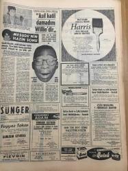HÜRRİYET GAZETESİ 1 ŞUBAT 1967 YIL :19 SAYI :6739--Marcia ile kocasının cesetleri kar altında bulundu ---AP Grubunda Çıkan Kavga da Tablalar Uçtu ---Van Gölü Ekspresi Yolda Kaldı ---Demirel ,halkı  kırtasiyecilikle  savaşa çağırdı ---İşleri Müdürlüğüne .25 Ocak 1967 tarih ve ----Haznedardaki  kanlı  soygunda  genç benzinciyi  öldürdüler ---Fenerbahçe  yarım adasının imar planı  tasdik edildi ---Kan kanserini tedavi etmek mümkün olacak ---Türkiye -İspanya ile Karşılaşıyor ---Sarıyer i yenen Mersinliler  Krallar Gibi Karşılandı ---AP Grubunda Komünistlerin Paris ten idare edildiği açıklandı ---Luigi nin intiharı ,gelecek festivallere  gölge düşürdü ---Birinci olan İva Zanichi esmer güzeli bir İtalyan dilberi ---13 Maçı Bilenler 8 Bin Lira Alacak ---Bir Yunan Şilebi Antalya Sahilleri  açığında battı ---