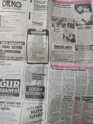 13 Eylül 1986 - Günaydın Gazetesi - Fenerbahçe - Galatasaray maçı kaç kaç bitecek? - Müzik içki kadın ve futbolcular - Erhan Önal - Teknik Direktör Derwall futbolcusunu savundu ''Erhan'ı kadro dışı bırakmam'' - Apo ile Metin'e ceza yok - Gazete tam değil kupürüdür - 40x56cm ebatındadır..
