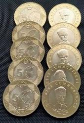 2023 YILI 5 ADET CUMHURİYET’İN 100. YILI HATIRA 5 TL ÇİL