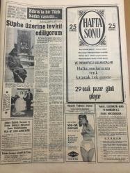 HÜRRİYET GAZETESİ  26 OCAK 1967-Rıza Konyalı-Gülderen Gül-Melodi plak-Odeon plak---CHP deki görüş ayrılığını Kurultay ın  halletmesi isteniyor ---Hakime Hayatım ben  seks  bombasıyım dedi ---Yargıtay Ticaret Dairesi Bir Bildiri Yayınladı ---Müslüman olan turist kız  kalbini de bir Türk e  kaptırdı ---Meclis karıştı ---Doğu Anadolu da şiddetli bir kış  hüküm sürüyor ----Vapurda  bulunan sağır ve dilsiz  kadın derdini anlatamıyor ----Geçen yıl İstanbul da evlenmeler  azaldı ---Traktör altında kalan bir çiftçi kurtulmak için bacağını  kesti ---Fenerbahçe -A.Ordu --Beşiktaş -Hacettepe ---Genel Kurmay Başkanı İsmail Akçay I Tebrik Etti --Türkiye Kupasında ,Sarıyer İzmirspor u dün eledi :1-0---İnter Pele ye 5 Milyon Lira Teklif Etti ---Prenses İra :Sinema benim için yıldırım aşkı oldu --Amerika da mücevherli ayakkabılar çok revaçta ---5 Mark ı veren çıplak kızların resmini  çekiyor ---Suudi Arabistan  uçakları  Türk hacı namzetlerini  2500 liraya Cidde ye  götürüp getirecek ---