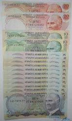 15 ADET 6. EMİSYON 20-10-5 TL LOTU ÇİL