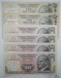 6 ADET 6. EMİSYON 100-50 TL LOTU ÇİL