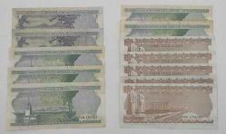 Türkiye, 5-10-20 Lira, 1976/1983, 6.Emission In different condition between XF and AUNC, (Total 10 Banknotes), Stained