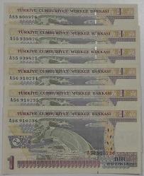 8 EMİSYON 1 YTL SERİ A55-A56 ÇİLALTI 6 ADET