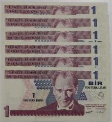 8 EMİSYON 1 YTL SERİ A55-A56 ÇİLALTI 6 ADET