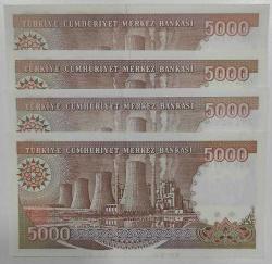 7 EMİSYON 5.000 LİRA SERİ G-H-H-I HARFLERİ ÇİL