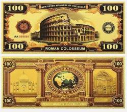 Altın Varak 100 Dolar, Dünyanın yedi Harikası serisi, Kolezyum Koleksiyonluk