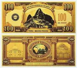 Altın Varak 100 Dolar, Dünyanın yedi Harikası serisi, Machu Picchu-inka antik şehri, Koleksiyonluk