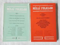 MİLLİ FOLKLOR Üç Aylık Türk Dünyası Folklor Dergisi, 1994 - 2006, Sayı: 21, 23, 39, 44, 45, 47, 48, 49, 51, 52, 53, 69, 72 [13 ADET]