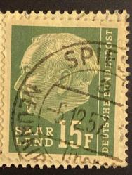 Almanya Pulu - Germany Stamp -  Mektup Zarfından Kesilmiş  / Postadan Geçmiş Pul Filateli - 5.12.1957 Damgalı - ALMAN PULU LUTHER, 15 PARA - YABANCI PULLAR -  NOSTALJİK DOĞUM GÜNÜ HEDİYESİ