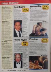 SABAH GAZETESİ-YENİ-YENİ TV GUİDE DERGİSİ-MODERN TV DERGİSİ-19 NİSAN-25 NİSAN-1997-KAPAK-FOTOĞRAF-RÖPORTAJ-HAYRAMINIZ KUTLU OLSUN-AYŞEGÜL ÜNSAL İLE ÇOK ÖZEL-17 YILLIK FARRAH-RYAN AŞKI NASIL BİTTİ-RAUF TAMER-GÖZUCUYLA-İKİ CANBAZ-ŞAFAK BABAKKALBAŞIOĞLU-NİHAT ÖZCAN-İŞTE EŞİM-SÜMER TILMAÇ-MELEK TILMAÇ-SEVGİ ÜZERINE-SAFIYE SOYMAN-BIZ RAHATSIZ RUHLARIZ-NOSTALJI-FARAH FAWCETT-RYAN O'NEAL-DEMET ŞENER-RUHSAR ÖCAL-KABERE KİBOŞ-KİBARIYE-KATIL BALINA-INIRSIZ GÜÇ-PINOKYO-FIRLAMA HAYALET-KÖFTEHORLAR-MASUM SANIK ROGER RABBIT-MY FISHER'IN ÖYKUSU-NORTH-BOOBY DEERFIELD-SAHTE HIRSIZ-BEKLENMEYEN TANIK-SİYASET MEYDANI-ALİ KIRCA-METRES-ROBERT DE NIRO-ALKIŞLAR-SERAP AKSOY-SAHTE DÜNYALAR-LEVENT ÖZDILEK-ACI GÜNLER-NESLIHAN ACAR-SÖZÜN ÖZÜ-HALUK ŞAHIN-