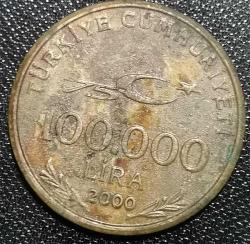 TÜRKİYE 2000   100.000   LİRA