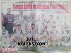 Sabah Gazetesi - Avrupa fatihi muhteşem Fenerbahçe Futbol Takımı Kadrosu Posteri - 42x30cm boyutundadır - Plovdiv Kahramanı Rıdvan Dilmen - Şeytan'ın hedefi 2'nci Tur'da da zımbalamak - Gazete tam değildir sadece poster kısmıdır