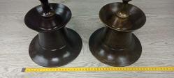 Eskilerden Osmanlı Tarzda Havan Kaideli Bronz İkili Alem