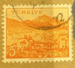 Mektup Zarfından Kesilmiş  / Postadan Geçmiş Pul Filateli - Damgalı - TUNCELİ, 5 PARA - Türkiye Cumhuriyeti - Turkish Stamp - NOSTALJİK DOĞUM GÜNÜ HEDİYESİ