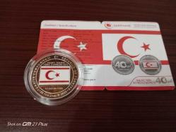 KKTC'nin Kuruluşunun 40.Yılı Gümüş Hatıra Parası