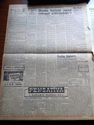 Vatan Gazetesi - 26 Ekim 1949 - Kandra'da Bir Gün Yazan Ahmet Emin Yalman Köşe Yazısı - Celal Bayar Dün İsmetpaşada Konuştu Millet Davayı Anlamıştır - Bir Amerikan Mecmuasında Türkiye'ye Dair Acayip Bir Yazı - Ziya Gökalp Saygı İle Anıldı - Arap Devletleri Arasında İttifak - Hamdullah Suphi Tanrıöver - Hac Mektupları Yazan Sinan Korle - Pensativa Yazan Jesus Goytortua Santos Yazı Dizisi - Denizyolları Umum Müdürü Behçet Osmanağaoğlu Ankara'dan Geldi - Bizde Turizm Nasıl İnkişaf Ettirebilir Yazan İktisatçı - Çekoslovakyada Komünistler Kendi Merkezlerini Bastılar - Kocaeli Canavarı Abaza Basri Ersoy'un İdamı İsteniyor - Çölde Bir Kahraman Fahrettin Türkkan - Tungsram Ampul - Berec Radyo Bataryaları - Şehir Dram Tiyatrosunda Faust - Morina Balık Yağı - Şakir Zümre Kömür Sobaları - Ziraat Bankası - İngiliz Ataşemiliter Sekreteri John Mc. Cann'ın Ölümü