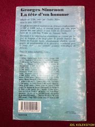 GEORGES SIMENON / LA TETE D'UN HOMME / LİBRAİRİE HACHETTE / FRANSIZCA KİTAP (BİR ADAMIN BAŞI)